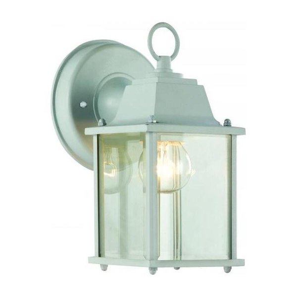 Trans Globe One Light White Clear Beveled Glass Wall Lantern 40455 WH